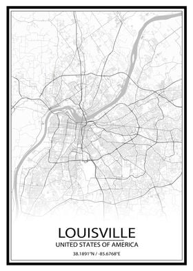 Louisville White Map