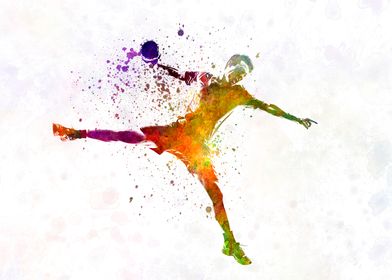 Handball player watercolor