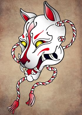 kitsune japan mask