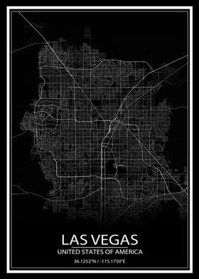 Las Vegas Black Map