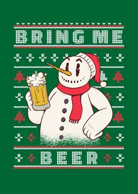 Beer Snowman Christmas