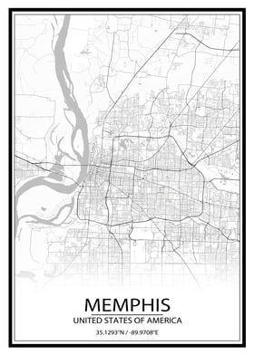 Memphis White Map