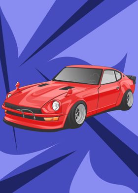 Red cars vector