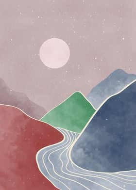 ABSTRACT MOUNTAIN ART