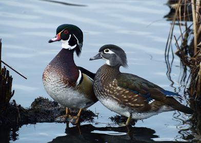 Wood Duck Pair