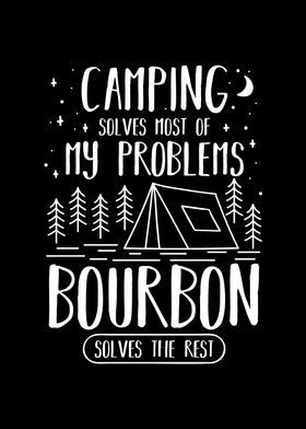 Camping Bourbon Funny