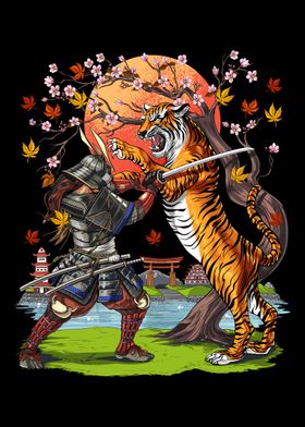 Japanese Samurai vs Tiger 