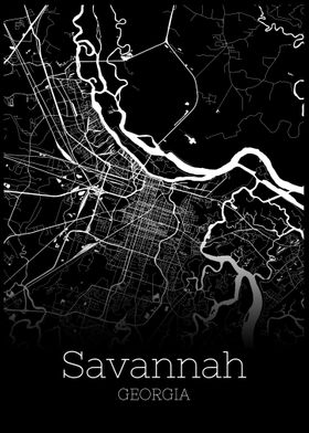 Savannah Georgia map