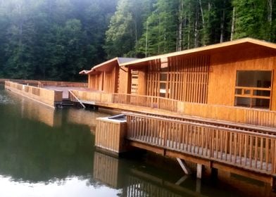 Wooden lake architecture