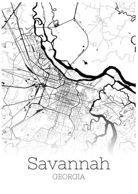 Savannah Georgia city map