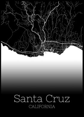 Santa Cruz California map