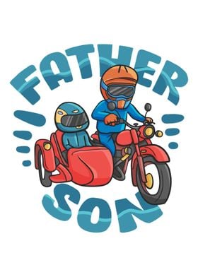 Father And Son Motorcycle 