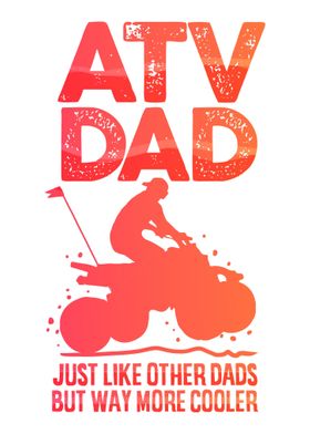 ATV Dad Dirtbike Rider Off