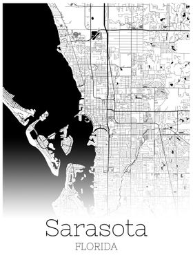 Sarasota Florida city map