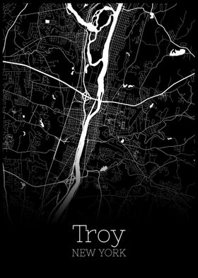 Troy New York map