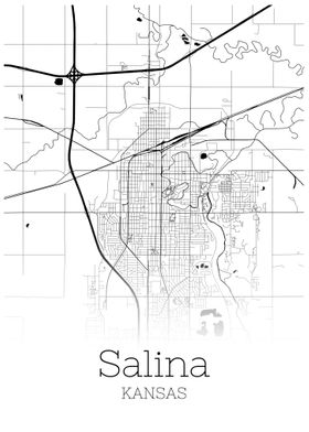 Salina Kansas city map