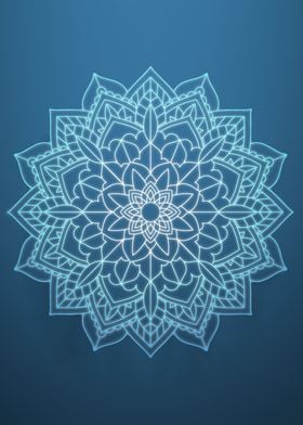 Blue Mandala Art 