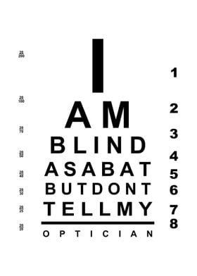 i am blind eye chart