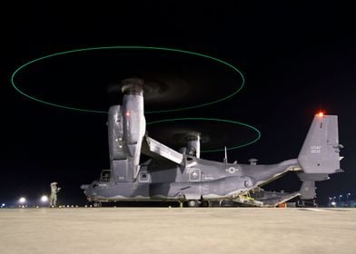 USAF CV22B Osprey at Night