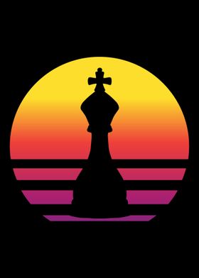 King Chess Retro Vintage