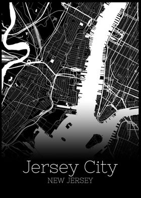 Jersey City New Jersey map