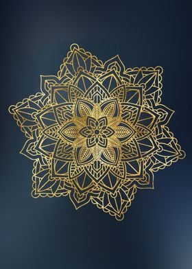 Golden Mandala Art