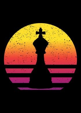 King Chess Retro Vintage