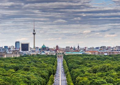 Berlin Aerial View Skyline