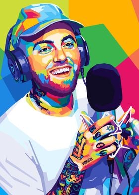 Mac Miller Wpap Pop Art