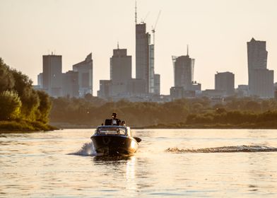 Boat on a Vistula River