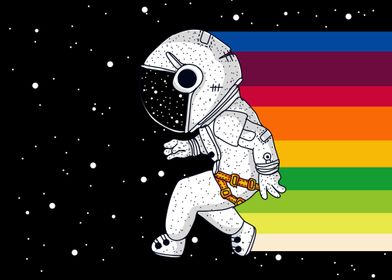 rainbow funny space