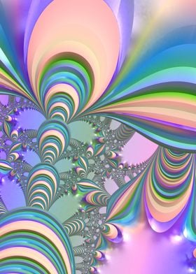 Groovy Jewel Tone Fractal 