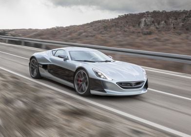 Rimac concept one in track