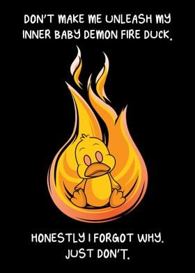 Demon Fire Duck Humorous a