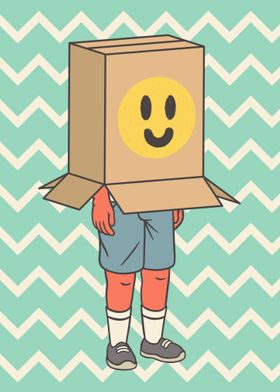 Cardboard boy