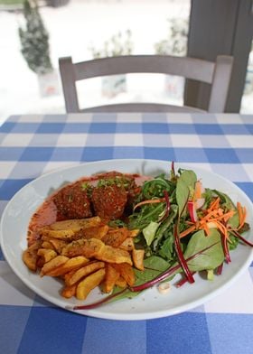 Greek meatballs with sauce