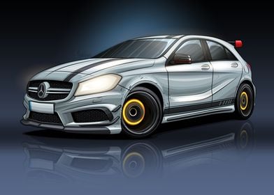 Merc A45 AMG Artwork