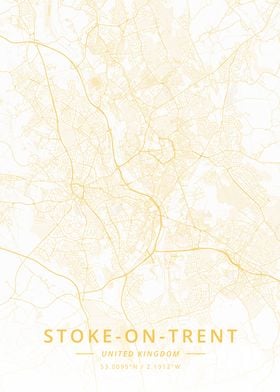 StokeonTrent UK' Poster by Designer Map Art | Displate