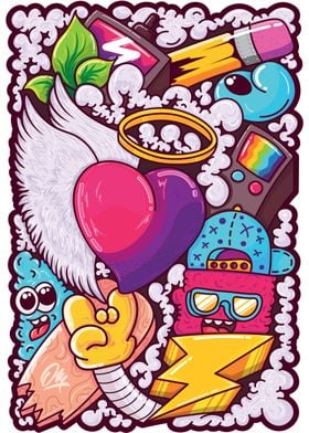 Colourful Doodle Poster