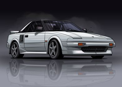 Toyota MR2 White Artwork