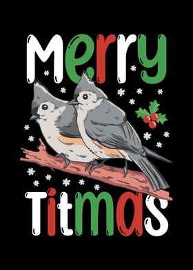 Merry Titmas Funny Bird