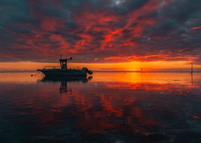 Sunset reflection