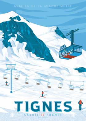 Tignes Ski Resort Print