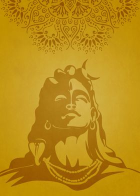 Hindu Lord Shiva Yellow