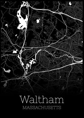 Waltham Massachusetts map