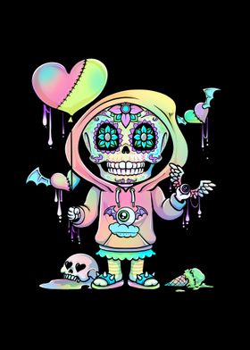 Pastel Goth Sugar Skull