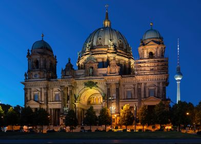 Berlin Cathedral By Night