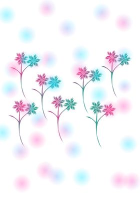 Colorful flowers art 