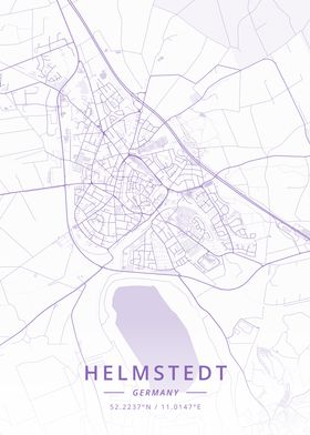 &lsquo;Helmstedt Germany&rsquo; Poster by Designer Map Art | Displate