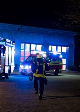 Feuerwehrmann im Einsatz